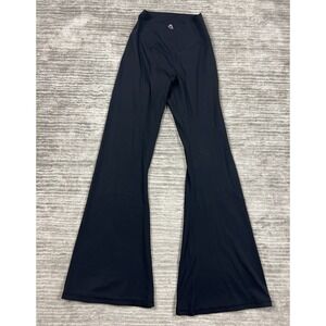 Sunzel Leggings Womens Medium Black Flared Cross Waist Wide‎ Leg Active Yoga